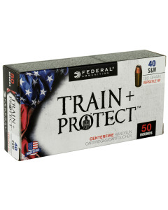 Federal Train & Protect, 40 S&W, 180 Grain, Verastile Hollow Point, 50 Round Box TP40VHP1