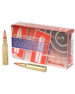 Hornady Superformance Match, 308 Win, 168 Grain, ELD Match, 20 Round Box 80963