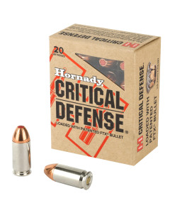 Hornady Critical Defense, 45ACP, 185 Grain, Flex Tip, 20 Round Box 90900