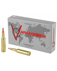NOSLER Varmageddon, 6.5 Creedmoor, 90 Grain, Flat Base Tipped, 20 Round Box 65175