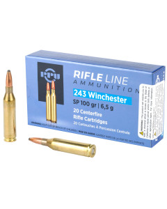 Prvi Partizan Rifle, 243 Win, 100 Grain, Soft Point, 20 Round Box PP2432