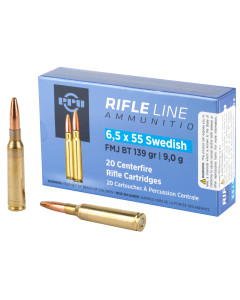 Prvi Partizan Rifle, 6.5X55 Swedish, 139 Grain, Full Metal Jacket, 20 Round Box PP6SWF