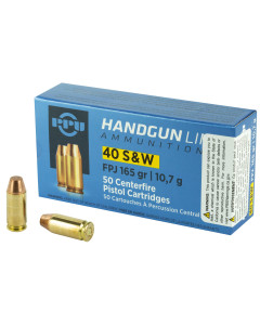 Prvi Partizan Pistol, 40 S&W, 165 Grain, Flat Point Jacket, 50 Round Box PPH40F