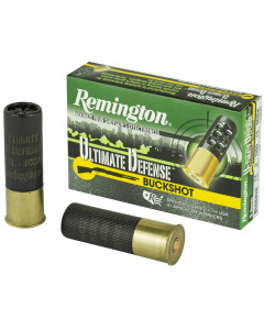 Remington Ultimate Defense Buckshot, 12 Gauge 3", 00 Buck Shotshell, 15 Pellets, 5 Round Box 20633