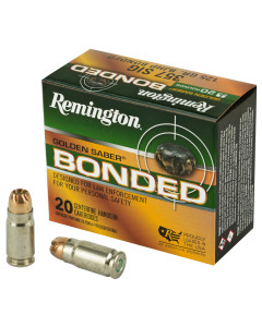 Remington Golden Saber, 357 Sig, 125 Grain, Brass Jacketed Hollow Point Bonded, 20 Round Box 29407