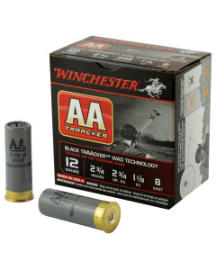 Winchester Ammunition AA TrAAcker, 12 Gauge, 2.75", #8, Shotshell, Black, 25 Round Box AA128TB