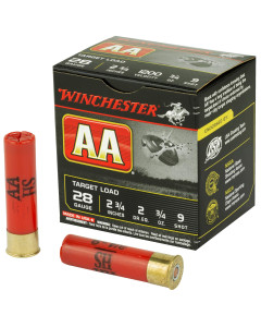 Winchester Ammunition AA Target Load, 28 Gauge, 2.75", #9, .75 oz, Shotshell, 25 Round Box AA289