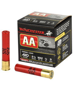 Winchester Ammunition AA Target Load, 410 Gauge, 2.5", #9, .5 oz, Shotshell, 25 Round Box AA419