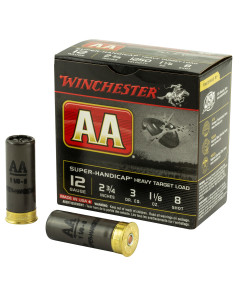 Winchester Ammunition AA Super Handicap, 12 Gauge, 2.75", #8, 3 Dram, 1.125 oz., Shotshell, 25 Round Box AAHA128