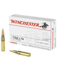 Winchester Ammunition USA, 762x51 NATO, 147 Grain, Full Metal Jacket, 20 Round Box Q3130