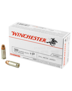 Winchester Ammunition USA, 38 Super, 130 Grain, Full Metal Jacket, +P, 50 Round Box Q4205