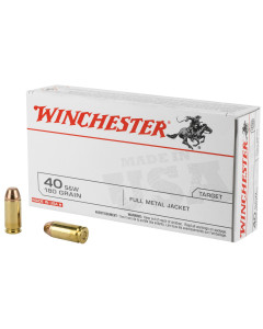 Winchester Ammunition USA, 40S&W, 180 Grain, Full Metal Jacket, 50 Round Box Q4238