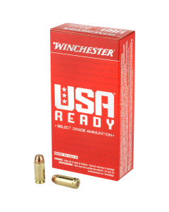 Winchester Ammunition USA Ready, 40S&W, 165 Grain, Full Metal Jacket, 50 Round Box RED40