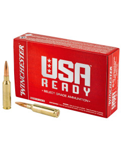 Winchester Ammunition USA Ready, 6.5 Creedmoor, 125 Grain, Open Tip, 20 Round Box RED65