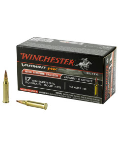 Winchester Ammunition Varmint HV, 17WSM, 20 Grain, Polymer Tip, 50 Round Box S17W20
