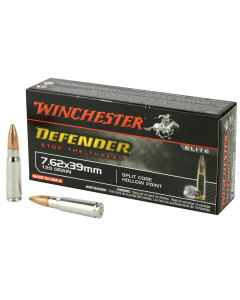 Winchester Ammunition Defender, PDX1, 762X39, 120 Grain, Split Core Hollow Point, 20 Round Box S76239PDB