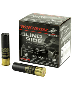 Winchester Ammunition Blind Side, 12 Gauge, 3.5", 1.625 oz., Hex Shot, Lead Free, 25 Round Box SBS12LBB