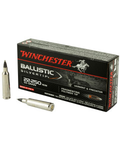 Winchester Ammunition Supreme, 22-250, 55 Grain, Supreme Ballistic Silvertip, 20 Round Box SBST22250B