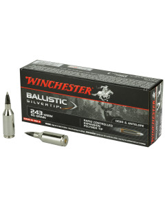 Winchester Ammunition Ballistic Silvertip, 243 Winchester, 95 Grain, Poly Tip, 20 Round Box SBST243SSA