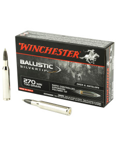 Winchester Ammunition Ballistic Silvertip, 270 Win, 130 Grain, 20 Round Box SBST270
