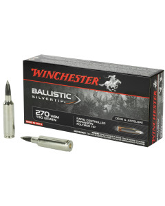 Winchester Ammunition Supreme, 270WSM, 130 Grain, Supreme Ballistic Silvertip, 20 Round Box SBST2705