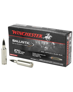 Winchester Ammunition Supreme, 270WSM, 150 Grain, Supreme Ballistic Silvertip, 20 Round Box SBST2705A