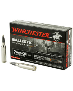 Winchester Ammunition Ballistic Silvertip, 7MM-08, 140 Grain, 20 Round Box SBST708