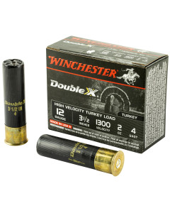 Winchester Ammunition Double X High Velocity, Turkey, 12 Gauge, 3.5", #4, 2oz, 10 Round Box STH12354