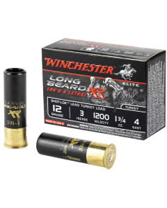 Winchester Ammunition Long Beard XR, 12 Gauge, 3" Chamber, #4, 1.75 oz, Shotshell Shot-Lok with Lead Shot, 10 Round Box STLB1234