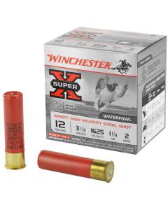 Winchester Ammunition Xpert HI-Velocity, Steel, 12 Gauge, 3.5", #2, 1 1/4 oz., Steel Shot, Lead Free, 25 Round Box WEX12LM2