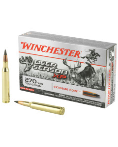 Winchester Ammunition Deer Season, 270 Win, 130 Grain, Extreme Point Polymer Tip, 20 Round Box X270DS