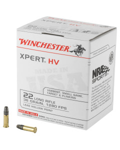 Winchester Ammunition Xpert, 22LR, 36 Grain, Lead Hollow Point, 500 Round Box XPERT22