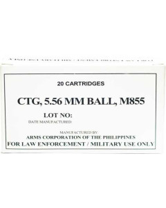 Armscor 223/5.56 NATO 62gr M855 FMJ 1000rd Case