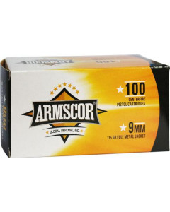 Armscor 9mm Luger 115gr FMJ 100rd Box