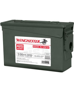 Winchester USA 5.56x45 NATO 55gr FMJ 420rd Ammo Can Stripper Clip