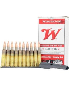 Winchester USA 5.56x45 55gr FMJ 3-Strip Clip 30rd Clip