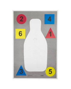 Action Target Anatomy and Command Training Target, Vital Anatomy and Shapes - 10 Pack