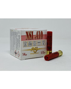 NobelSport Italia .410 Gauge 2.5", #8, 1/2oz, 250rd Case