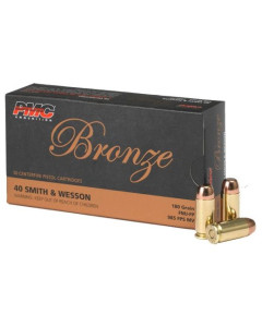 PMC Bronze .40 S&W Handgun Ammo - 180 Grain | FMJ-FP - Case Ships Free!!