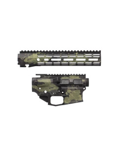 Aero Precision M4E1 Forged Lower & Upper Builder Set - Basalt Overgrowth Cerakote | 10.3" ATLAS R-ONE M-LOK Rail