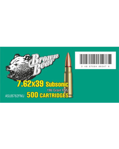 BROWN BEAR 7.62X39 SUBSONIC 196GR 500RD CASE