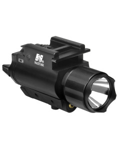 Tactical Red Laser Sight &  3W 200 Lumens Led Flashlight With Weaver Quick Release