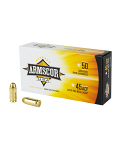 Armscor 45 ACP, 230 Grain, Full Metal Jacket, 50 Round Box FAC45-12N