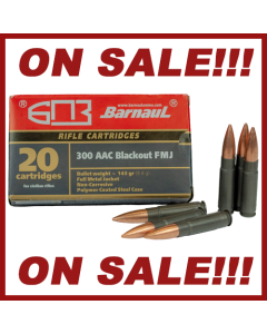 Barnaul 300AAC Blackout 145gr FMJ Polycoated Steel Case 20rd Box