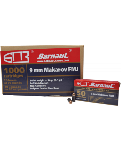 Barnaul 9mm Makarov 94gr FMJ with Polycoated Steel Case