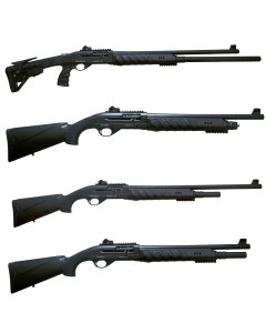 Black Aces Tactical Pro Series X Semi-Auto Shotgun - Black | 12ga | 18.5" & 24" Barrel | Includes Chokes, Hardcase, Standard & 6-Position Tactical Stock and +2 & +6 mag extensions