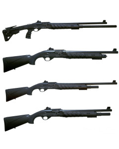 Black Aces Tactical Pro Series X Semi-Auto Shotgun - Black | 12 Gauge | 18.5" & 24" Barrel | Includes Chokes, Hardcase, Standard & 6-Position Tactical Stock and +2 & +6 mag extensions