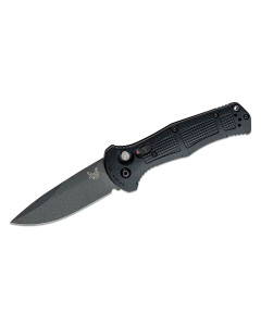 Benchmade Claymore AUTO Folding Knife 3.6" Cobalt Black Drop Point Plain Blade