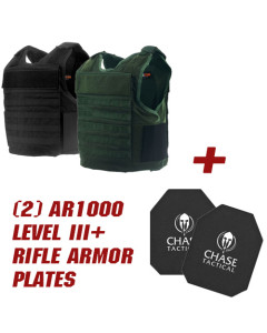Highcom Trooper Tac XL Plate Carrier And 2 Chase LVL III+ AR1000 Plate Bundle