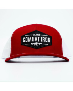 Combat Iron Apparel Original AR Black Patch Mid-Profile Mesh SnapBack Hat